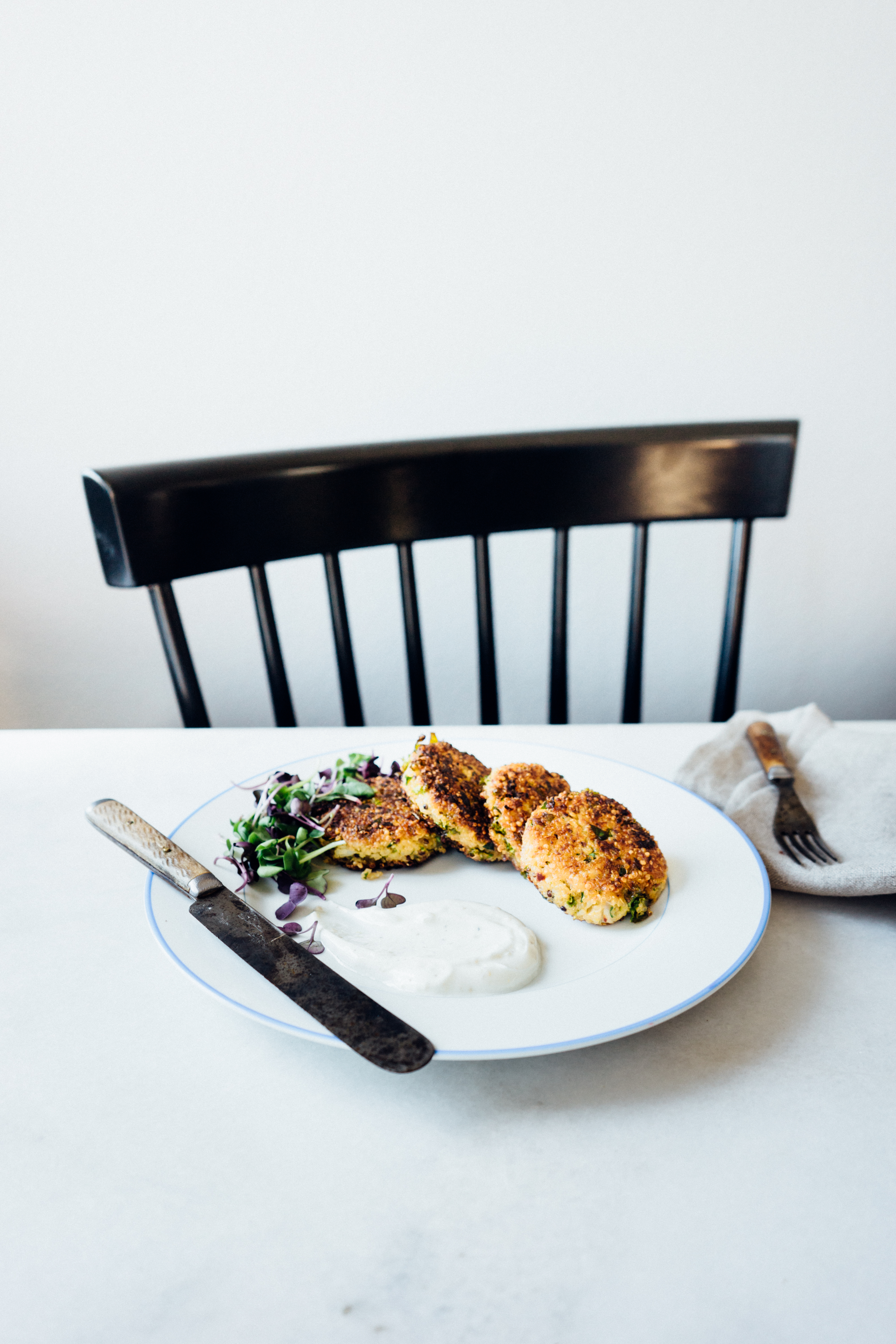 Quinoa Cauliflower and Kale Cakes | TENDING the TABLE