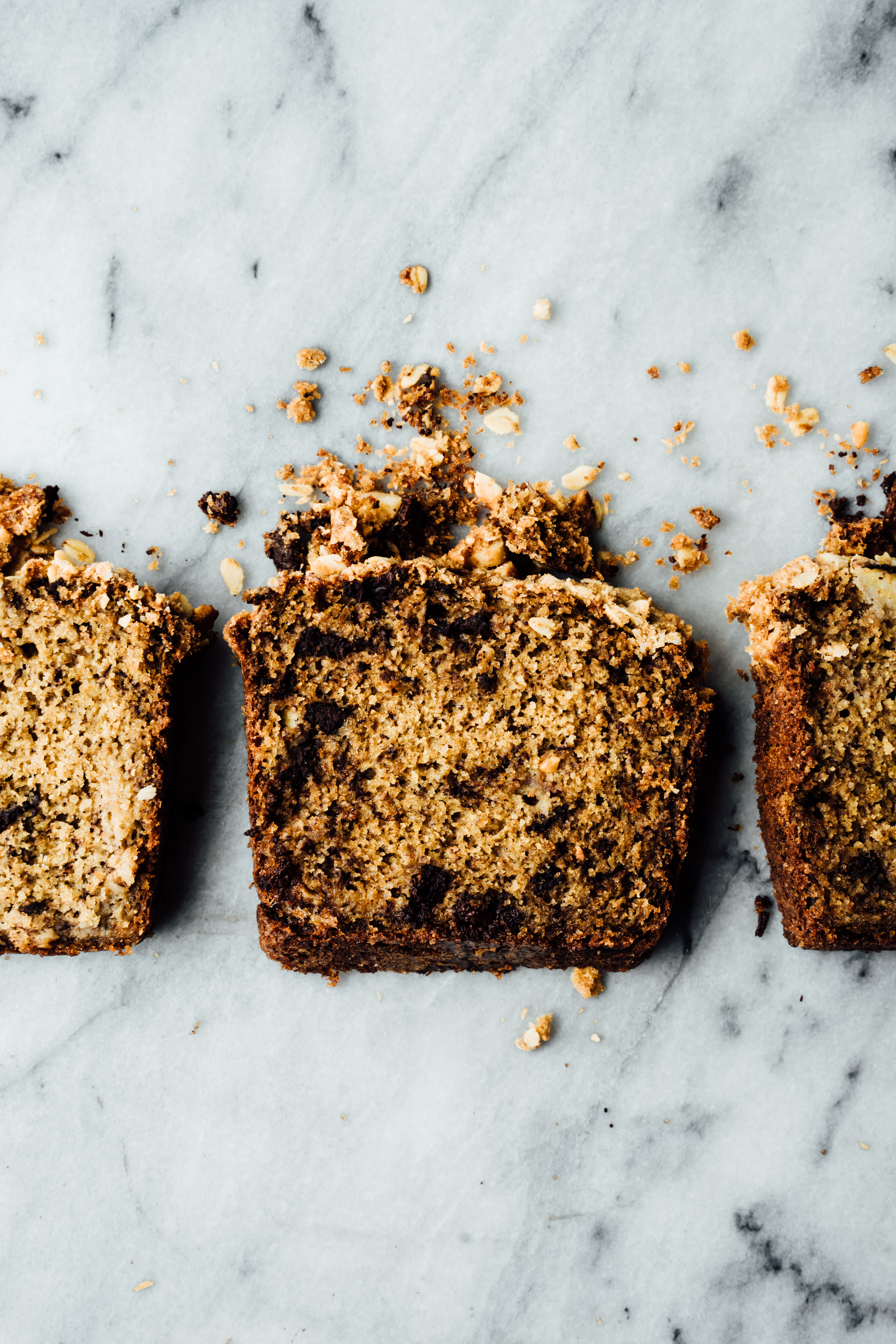 Chocolate Chip Banana Bread with Coconut Macadamia Nut Streusel | TENDING the TABLE
