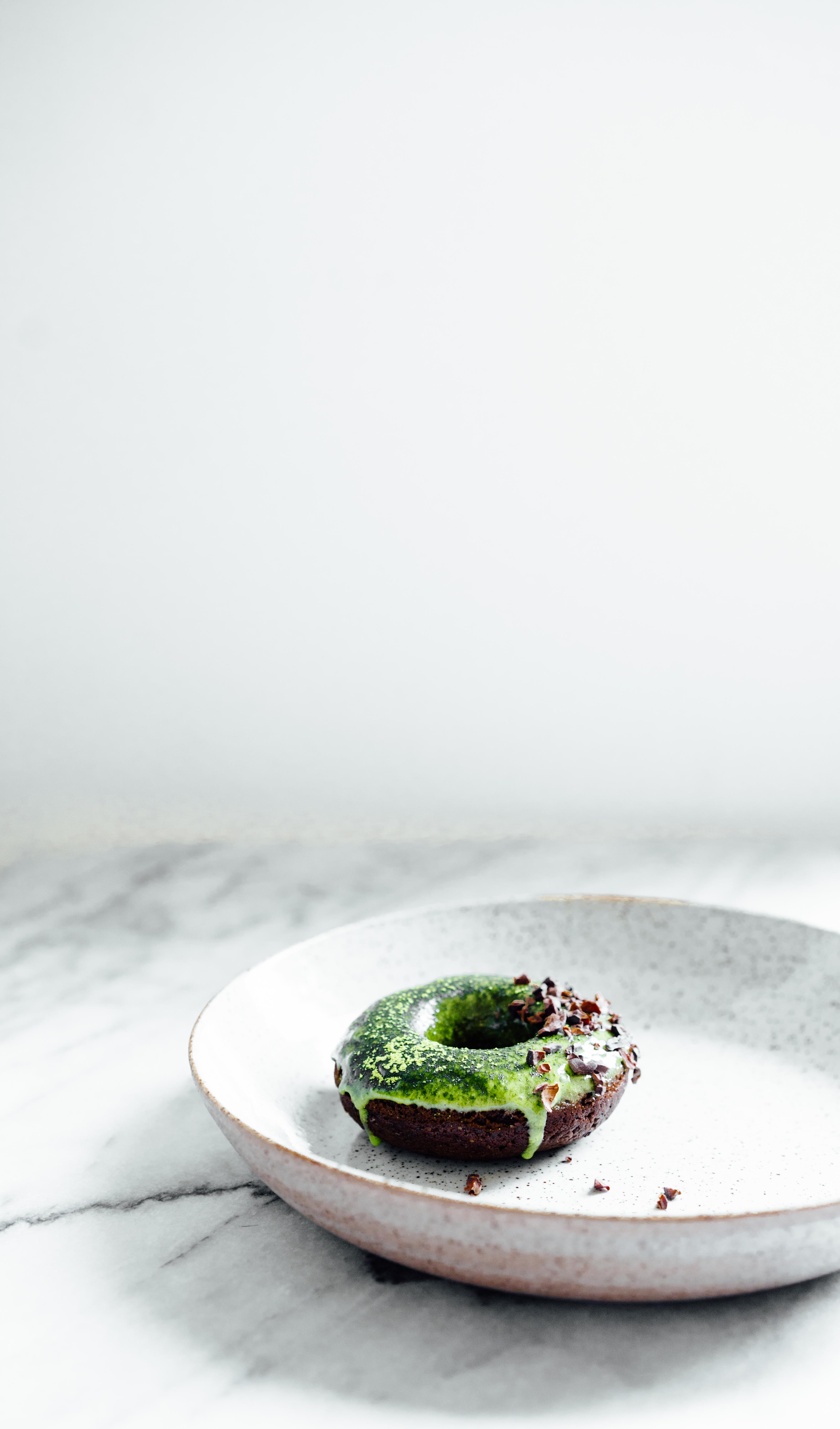 Chocolate Donuts with Matcha Glaze | TENDING the TABLE