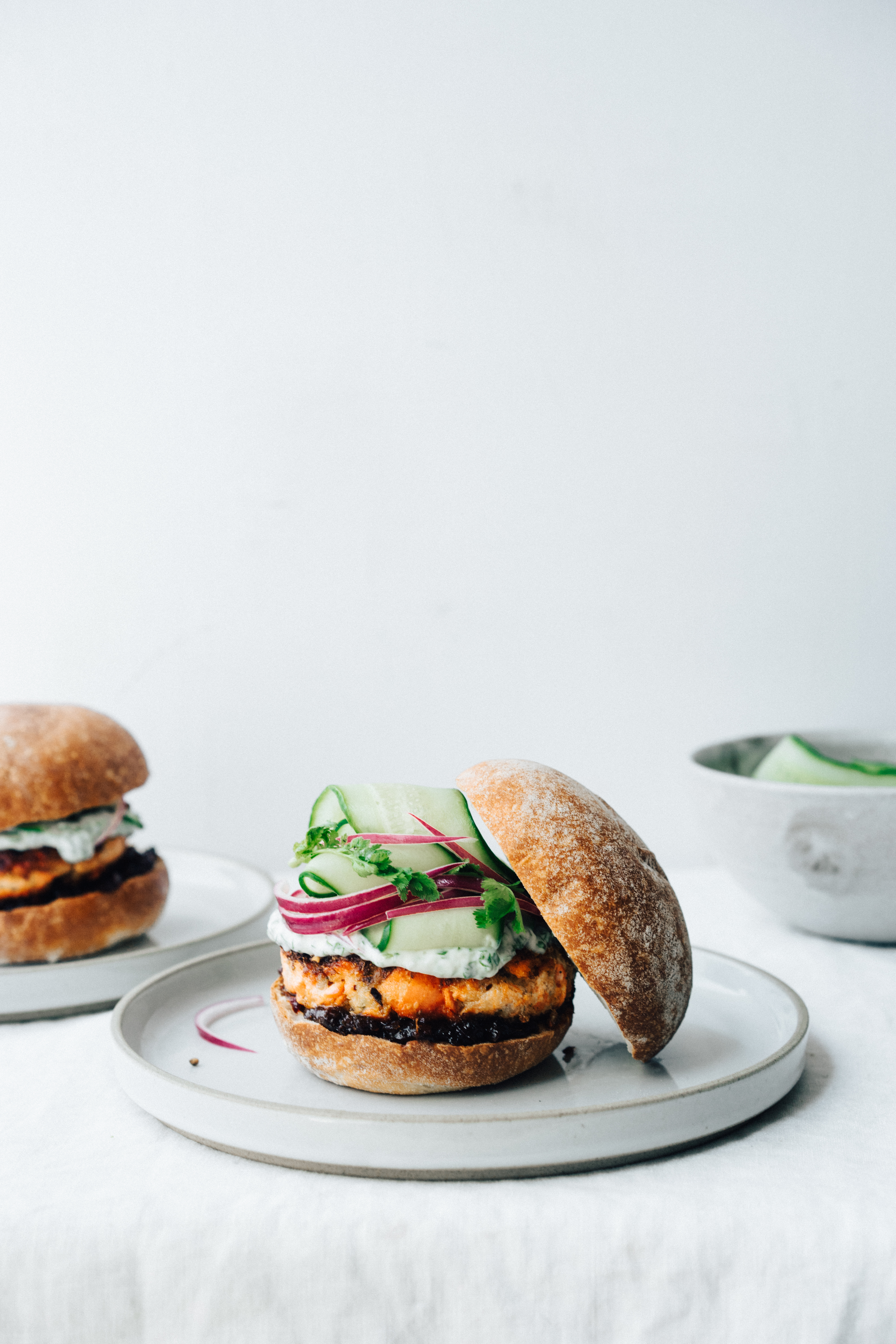 Salmon Burgers with Lemongrass and Ginger | TENDING the TABLE