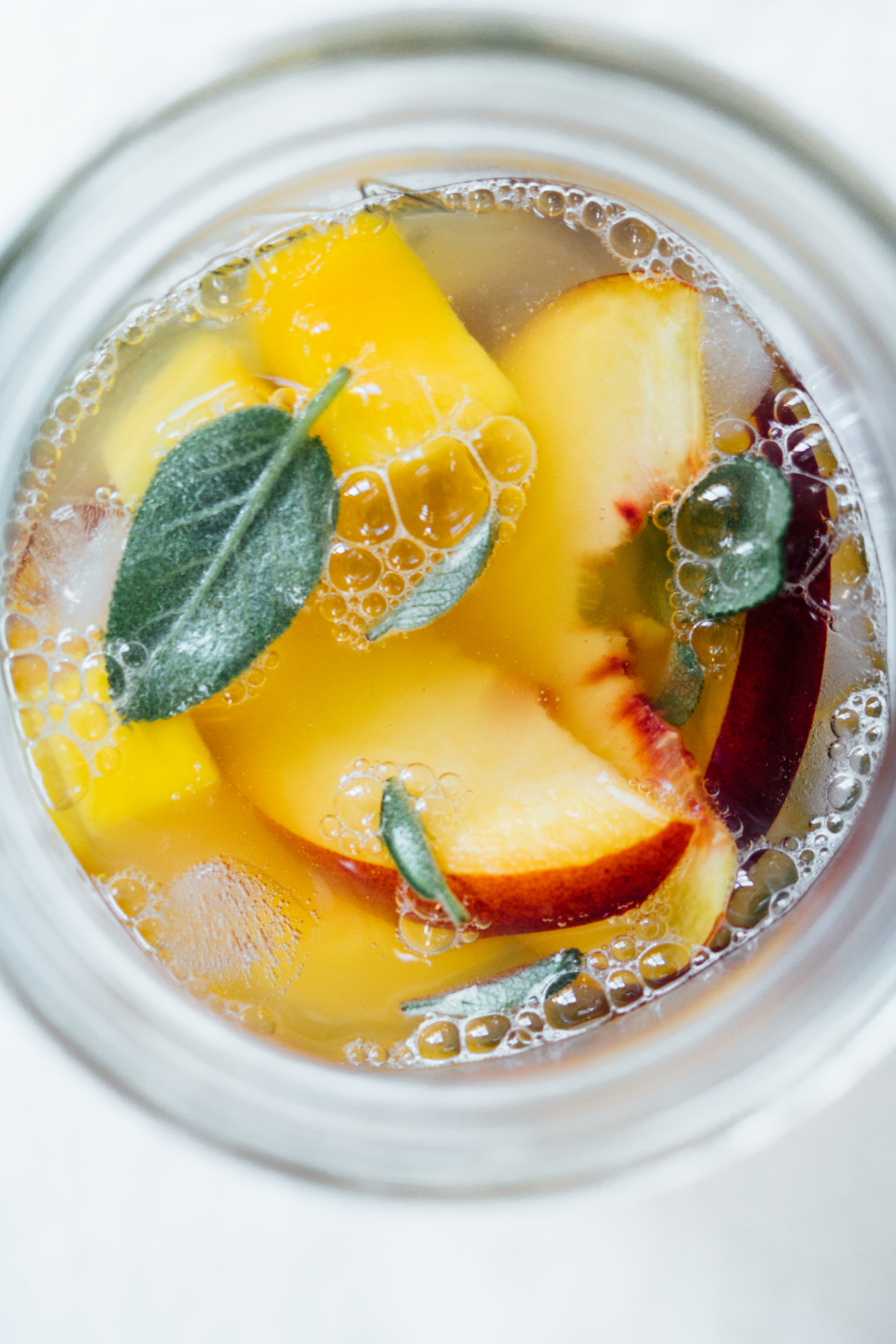 Peach Mango and Sage Lemonade | TENDING the TABLE